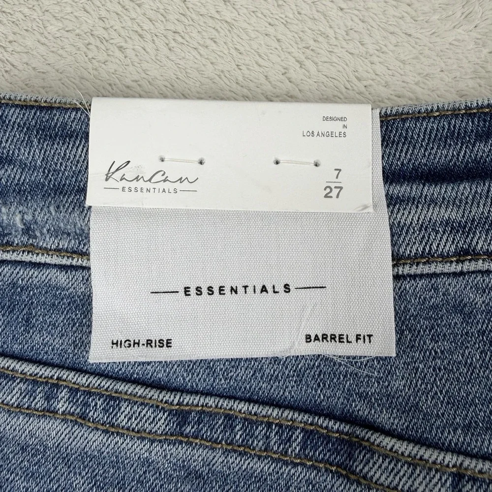 KanCan High Rise Barrel Jeans Womens 27 Blue Denim‎ Stretch-NWT-KC20084M